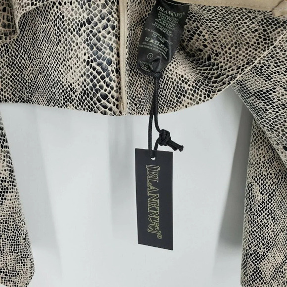 Blank NYC Jacket Snake Eyes Drape Front Faux Suede - Picture 6 of 8